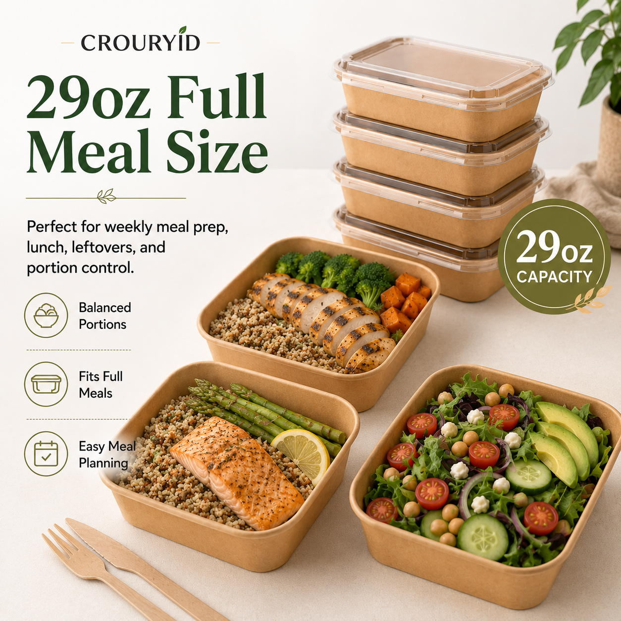 29oz meal prep containers